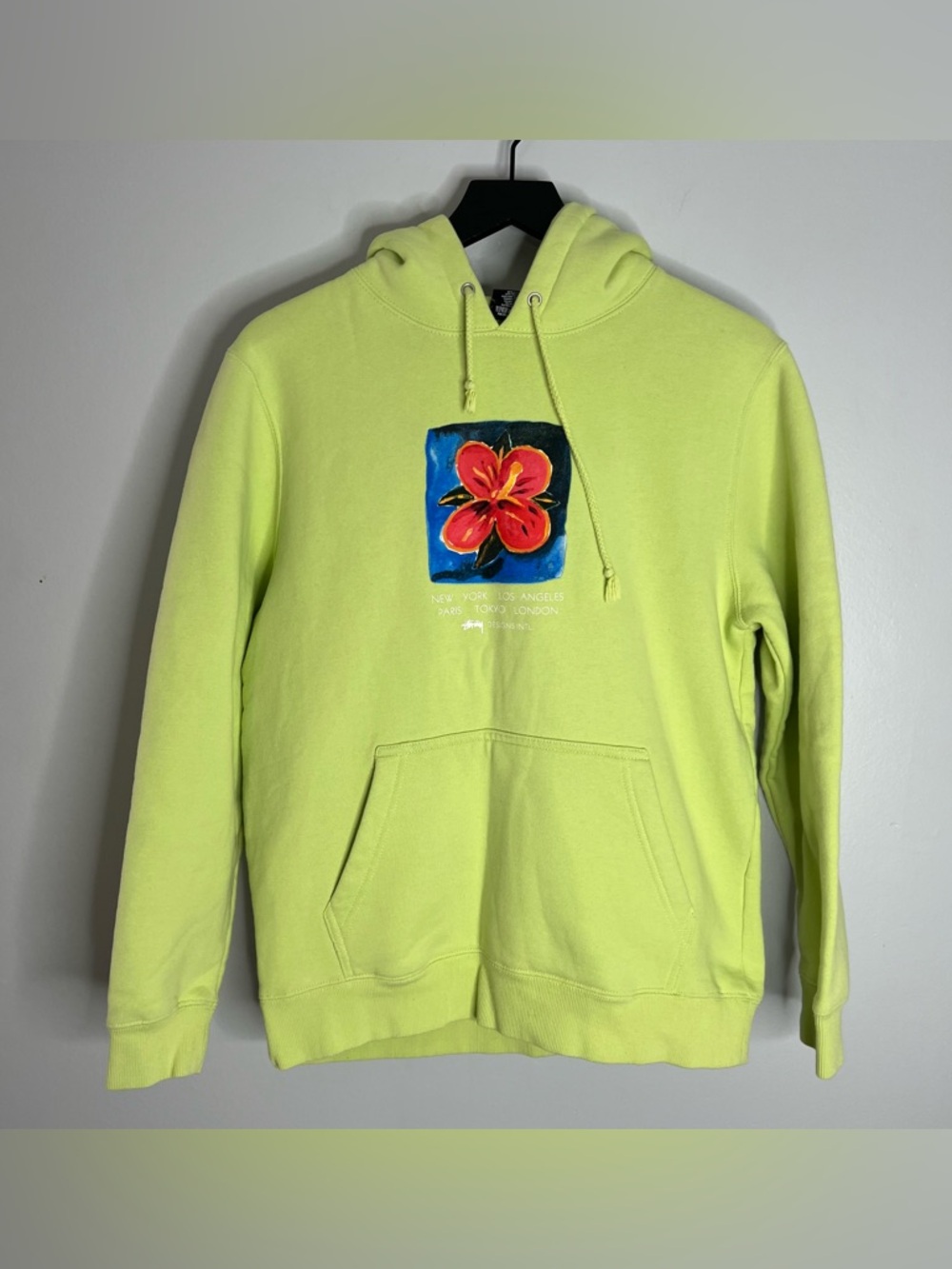 Stussy Hibiscus Hoodie Mens Small Green